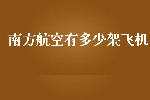 南方航空有多少架飞机_https://m.ycdhulan.com_国际金融_第1张