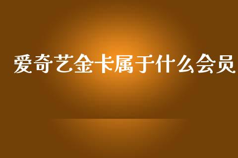 爱奇艺金卡属于什么会员_https://m.ycdhulan.com_股市在线_第1张