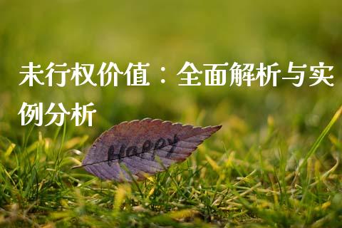 未行权价值：全面解析与实例分析_https://m.ycdhulan.com_理财产品_第1张