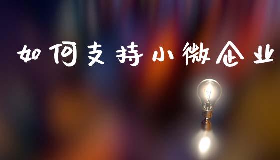 如何支持小微企业_https://m.ycdhulan.com_证券新闻_第1张