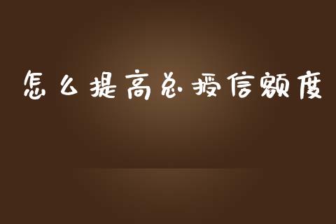 怎么提高总授信额度_https://m.ycdhulan.com_股市在线_第1张