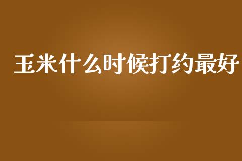 玉米什么时候打约最好_股市在线_第1张_财经要闻_股市在线_理财产品_国际金融 玉米什么时候打约最好_https://m.ycdhulan.com_股市在线_第1张