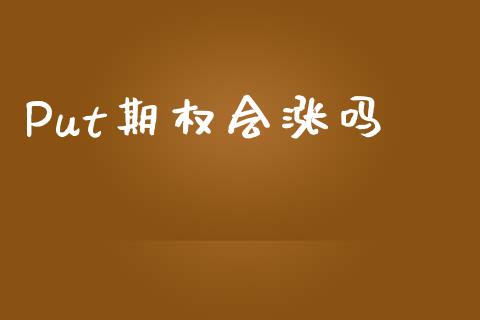 Put期权会涨吗_https://m.ycdhulan.com_股市在线_第1张