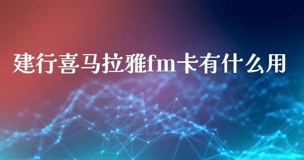 建行喜马拉雅fm卡有什么用_https://m.ycdhulan.com_理财产品_第1张