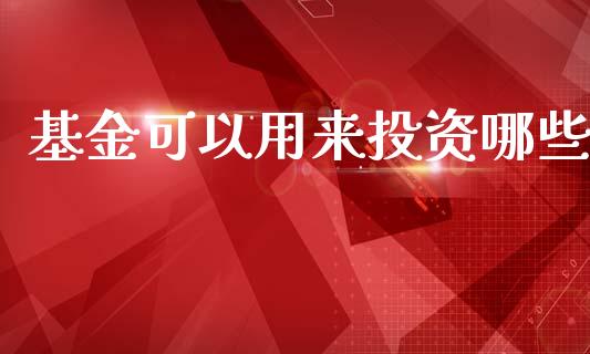 基金可以用来投资哪些_https://m.ycdhulan.com_财经要闻_第1张
