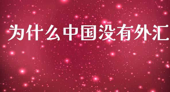 为什么中国没有外汇_https://m.ycdhulan.com_股市在线_第1张