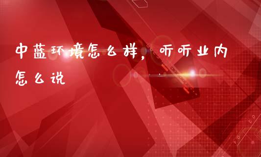 中蓝环境怎么样，听听业内怎么说_https://m.ycdhulan.com_期货交易_第1张