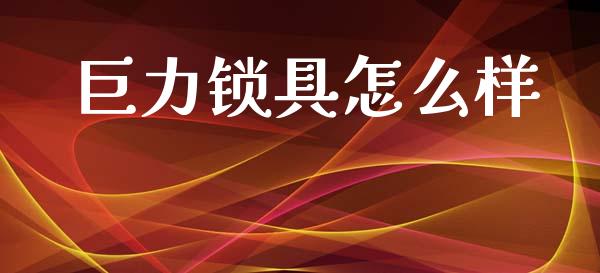 巨力锁具怎么样_https://m.ycdhulan.com_理财产品_第1张