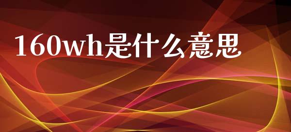 160wh是什么意思_https://m.ycdhulan.com_国际金融_第1张