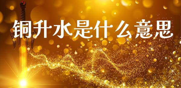 铜升水是什么意思_https://m.ycdhulan.com_股市在线_第1张