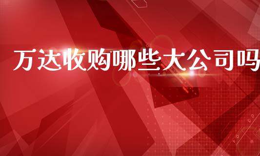 万达收购哪些大公司吗_https://m.ycdhulan.com_理财产品_第1张