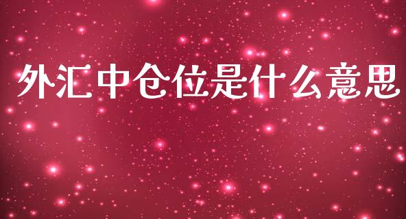 外汇中仓位是什么意思_https://m.ycdhulan.com_股市在线_第1张