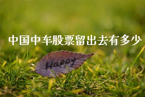 中国中车股票留出去有多少_https://m.ycdhulan.com_证券新闻_第1张