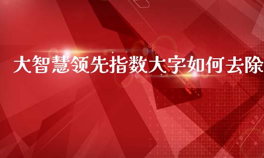 大智慧领先指数大字如何去除_https://m.ycdhulan.com_股市在线_第1张