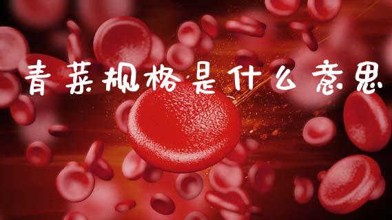 青菜规格是什么意思_https://m.ycdhulan.com_股市在线_第1张