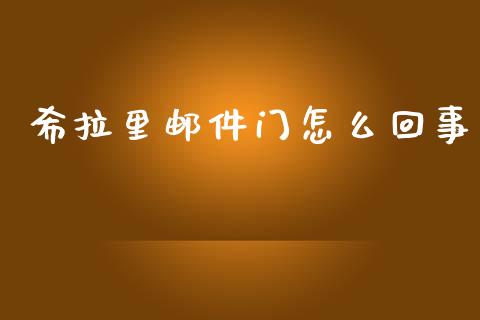 希拉里邮件门怎么回事_https://m.ycdhulan.com_国际金融_第1张