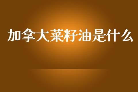 加拿大菜籽油是什么_财经要闻_第1张_财经要闻_股市在线_理财产品_国际金融 加拿大菜籽油是什么_https://m.ycdhulan.com_财经要闻_第1张