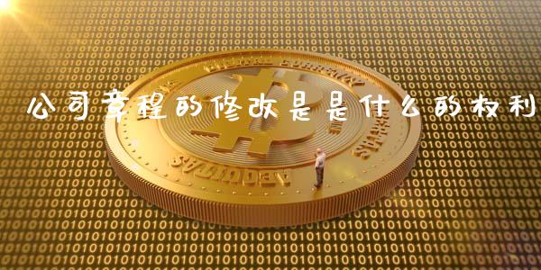 公司章程的修改是是什么的权利_https://m.ycdhulan.com_股市在线_第1张