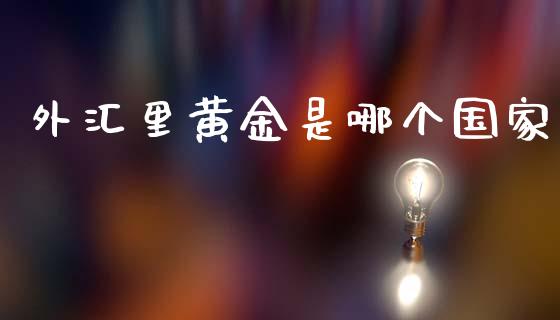 外汇里黄金是哪个国家_https://m.ycdhulan.com_理财产品_第1张