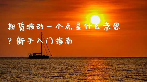 期货波动一个点是什么意思？新手入门指南_https://m.ycdhulan.com_国际金融_第1张