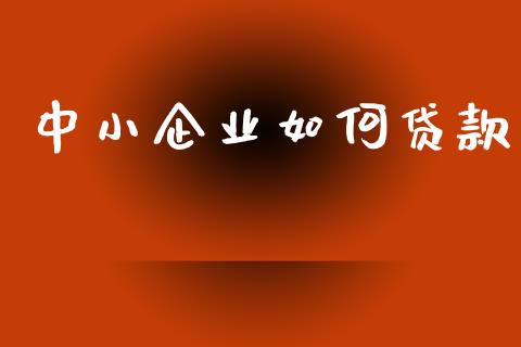 中小企业如何贷款_https://m.ycdhulan.com_证券新闻_第1张