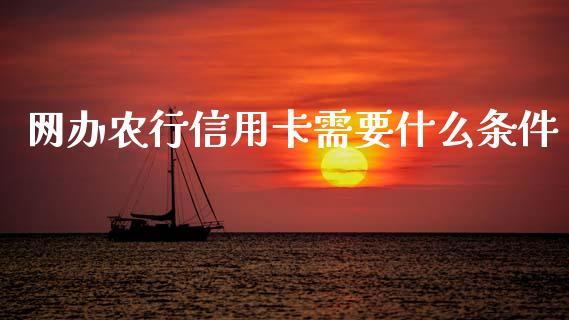网办农行信用卡需要什么条件_https://m.ycdhulan.com_财经要闻_第1张