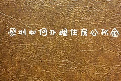 深圳如何办理住房公积金_https://m.ycdhulan.com_股市在线_第1张