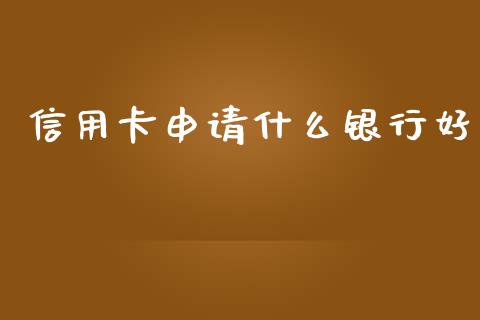 信用卡申请什么银行好_https://m.ycdhulan.com_证券新闻_第1张