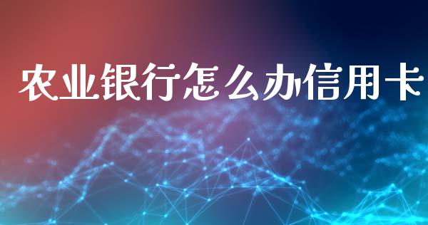 农业银行怎么办信用卡_https://m.ycdhulan.com_证券新闻_第1张