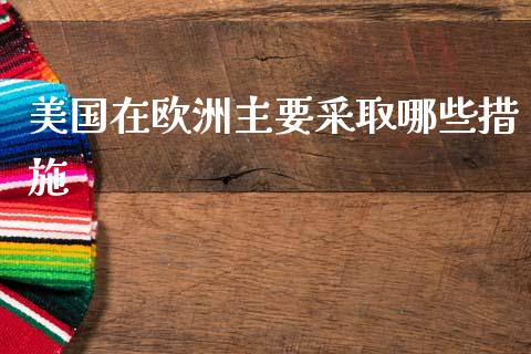美国在欧洲主要采取哪些措施_https://m.ycdhulan.com_期货交易_第1张