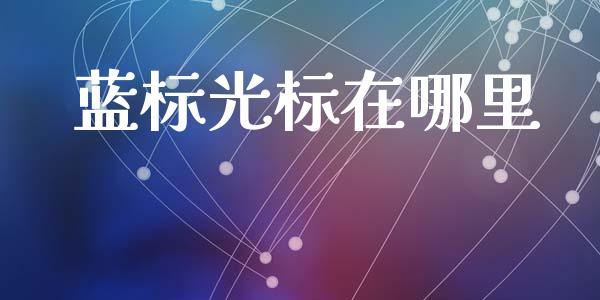 蓝标光标在哪里_https://m.ycdhulan.com_股市在线_第1张