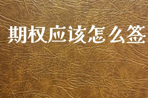 期权应该怎么签_https://m.ycdhulan.com_期货交易_第1张