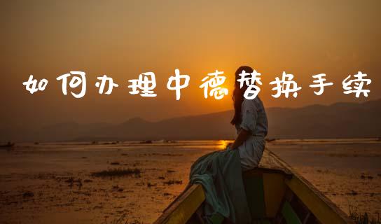 如何办理中德替换手续_https://m.ycdhulan.com_国际金融_第1张