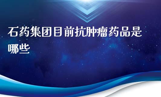 石药集团目前抗肿瘤药品是哪些_https://m.ycdhulan.com_股市在线_第1张
