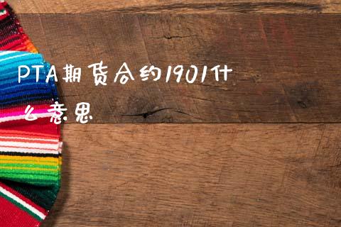 PTA期货合约1901什么意思_https://m.ycdhulan.com_期货交易_第1张