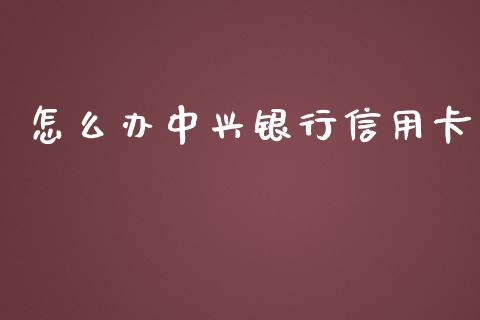 怎么办中兴银行信用卡_https://m.ycdhulan.com_股市在线_第1张
