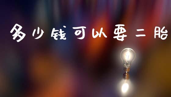 多少钱可以要二胎_https://m.ycdhulan.com_理财产品_第1张