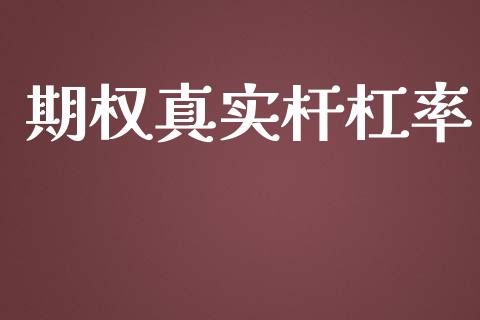 期权真实杆杠率_https://m.ycdhulan.com_证券新闻_第1张