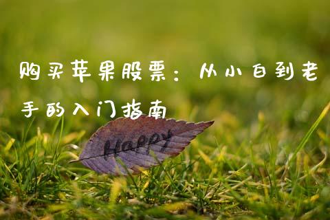 购买苹果股票：从小白到老手的入门指南_https://m.ycdhulan.com_财经要闻_第1张