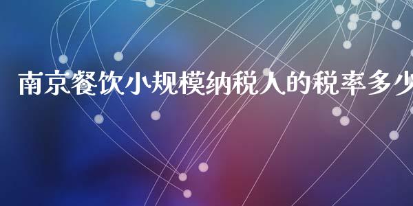 南京餐饮小规模纳税人的税率多少_https://m.ycdhulan.com_国际金融_第1张