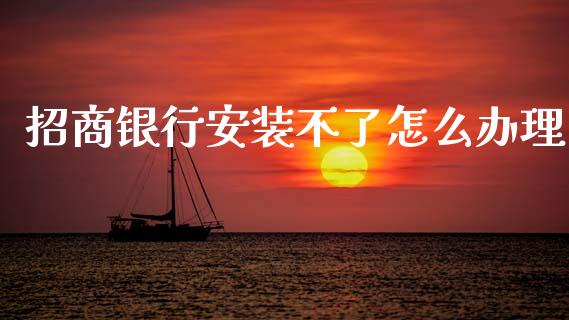 招商银行安装不了怎么办理_https://m.ycdhulan.com_股市在线_第1张