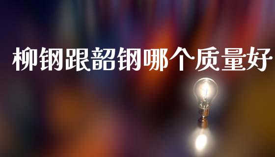 柳钢跟韶钢哪个质量好_https://m.ycdhulan.com_股市在线_第1张