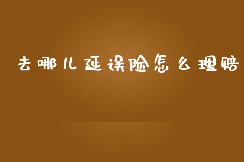 去哪儿延误险怎么理赔_https://m.ycdhulan.com_财经要闻_第1张