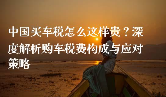 中国买车税怎么这样贵？深度解析购车税费构成与应对策略_https://m.ycdhulan.com_证券新闻_第1张