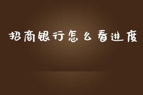 招商银行怎么看进度_https://m.ycdhulan.com_股市在线_第1张