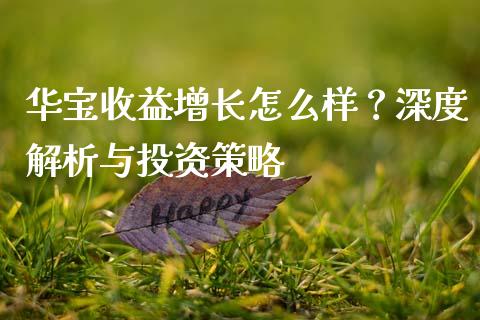华宝收益增长怎么样？深度解析与投资策略_https://m.ycdhulan.com_股市在线_第1张