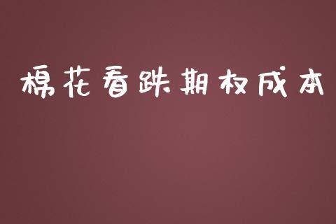 棉花看跌期权成本_https://m.ycdhulan.com_证券新闻_第1张