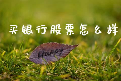 买银行股票怎么样_https://m.ycdhulan.com_期货交易_第1张