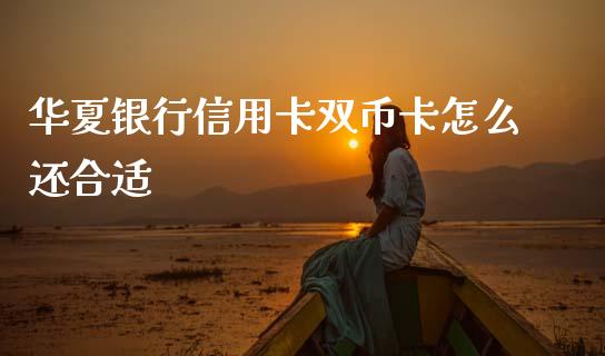 华夏银行信用卡双币卡怎么还合适_https://m.ycdhulan.com_财经要闻_第1张