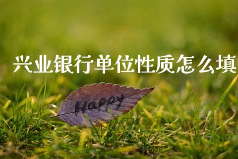 兴业银行单位性质怎么填_https://m.ycdhulan.com_国际金融_第1张